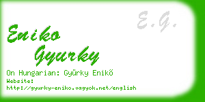 eniko gyurky business card