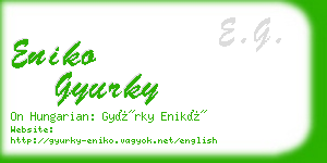 eniko gyurky business card